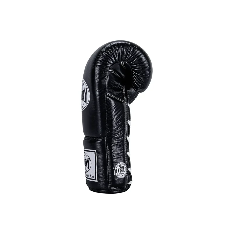 Windy Gants de Boxe à Lacets Noirs Droite