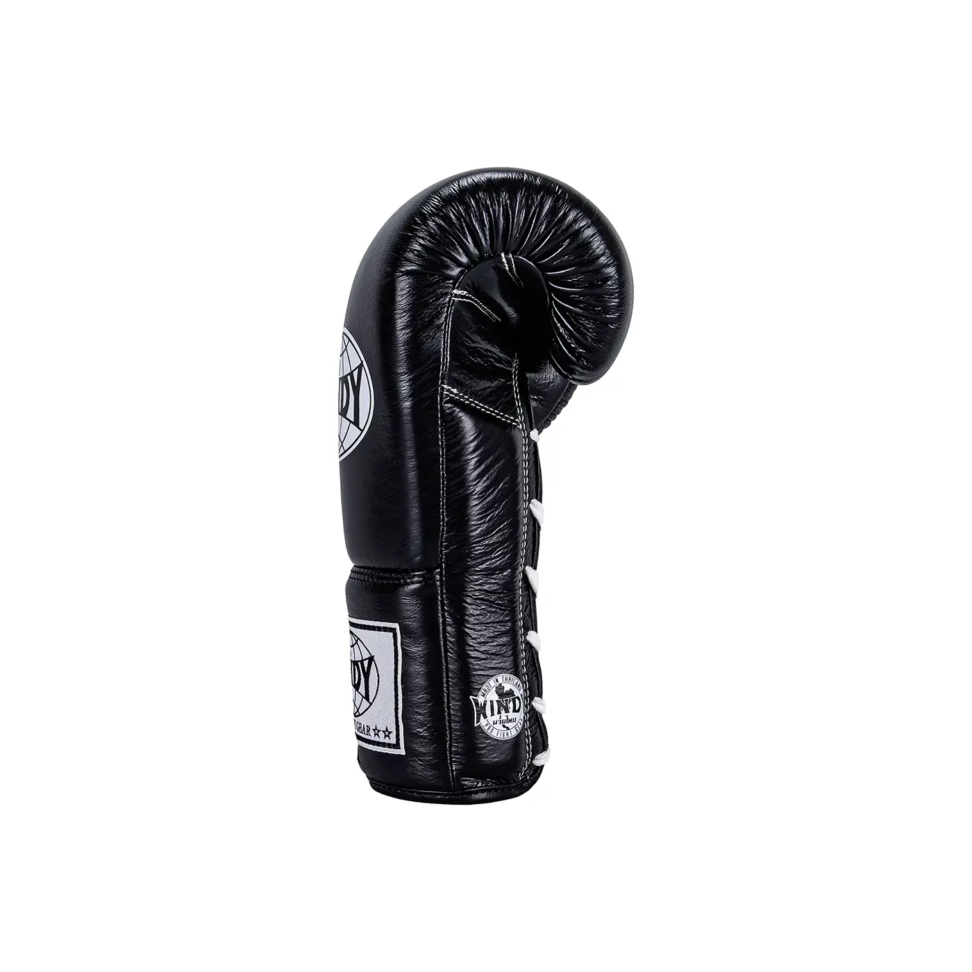 Windy Gants de Boxe à Lacets Noirs Droite
