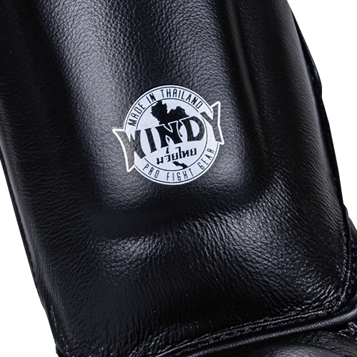 Protège-tibias de Kickboxing Noirs Windy Authentique